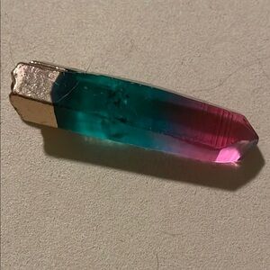 Watermelon Tourmaline Vibrant Pink and Teal perfect for repurposing  in jewelry